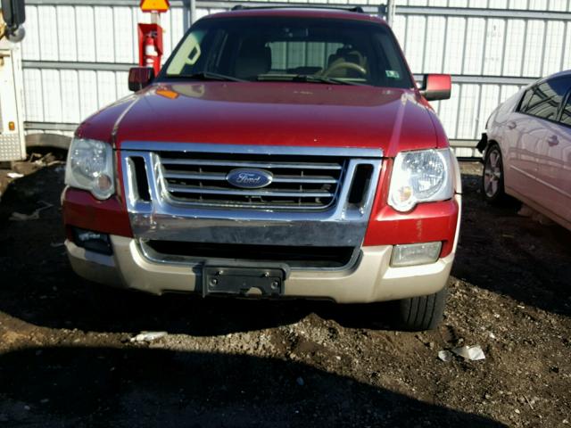 1FMEU74E46UA46341 - 2006 FORD EXPLORER E RED photo 9