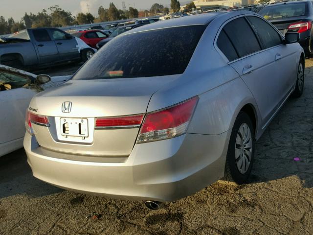 1HGCP2F34CA029412 - 2012 HONDA ACCORD LX SILVER photo 4