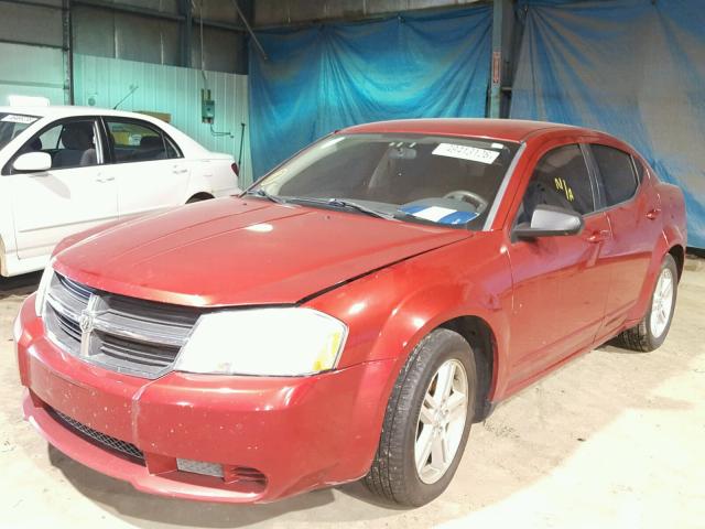 1B3LC56K68N582020 - 2008 DODGE AVENGER SX RED photo 2