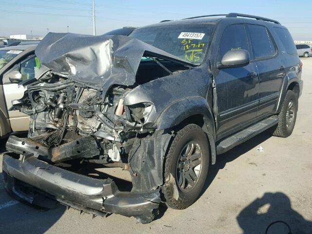 5TDBT44A26S262277 - 2006 TOYOTA SEQUOIA SR GRAY photo 2