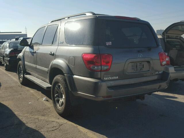 5TDBT44A26S262277 - 2006 TOYOTA SEQUOIA SR GRAY photo 3