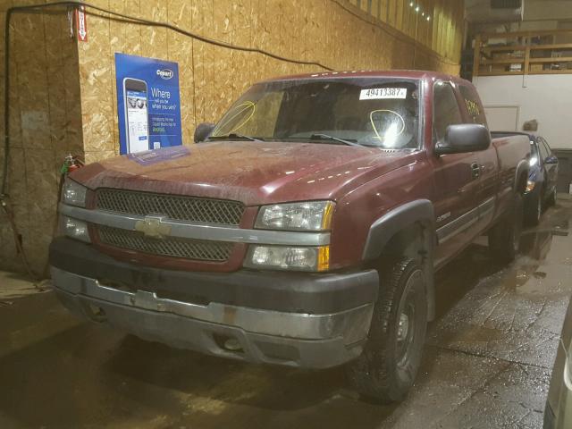 1GCHK29U04E253116 - 2004 CHEVROLET SILVERADO RED photo 2