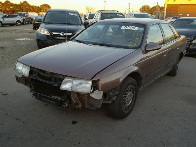 1FACP5241MG241493 - 1991 FORD TAURUS GL BROWN photo 2