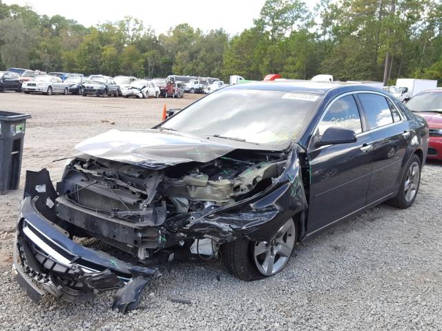 1G1ZC5E05CF213749 - 2012 CHEVROLET MALIBU 1LT BLACK photo 2