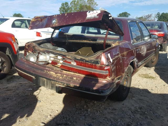 1G4AG54N2N6487995 - 1992 BUICK CENTURY SP BURGUNDY photo 4