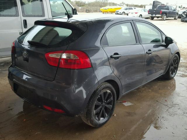 KNADN5A32D6101940 - 2013 KIA RIO EX GRAY photo 4