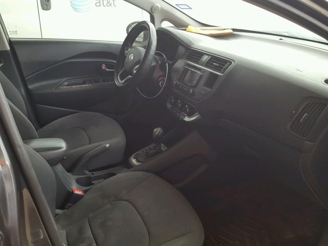 KNADN5A32D6101940 - 2013 KIA RIO EX GRAY photo 5