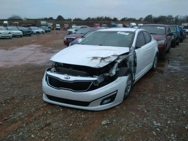 5XXGM4A76EG322959 - 2014 KIA OPTIMA LX WHITE photo 2