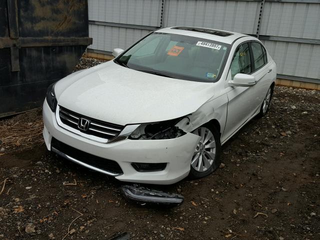 1HGCR2F71EA046118 - 2014 HONDA ACCORD EX WHITE photo 2