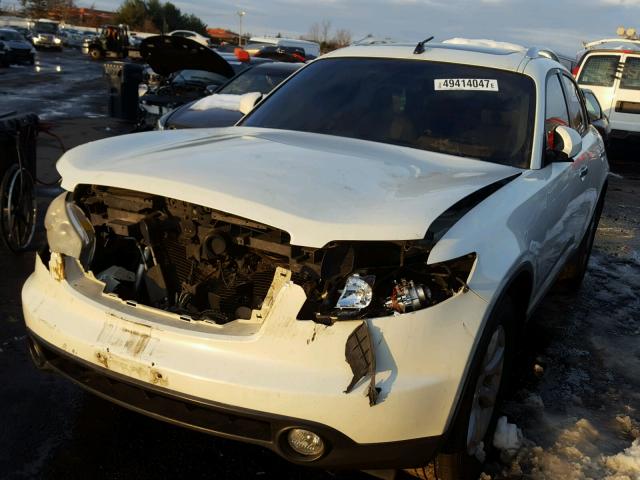 JNRBS08W74X404034 - 2004 INFINITI FX45 WHITE photo 2