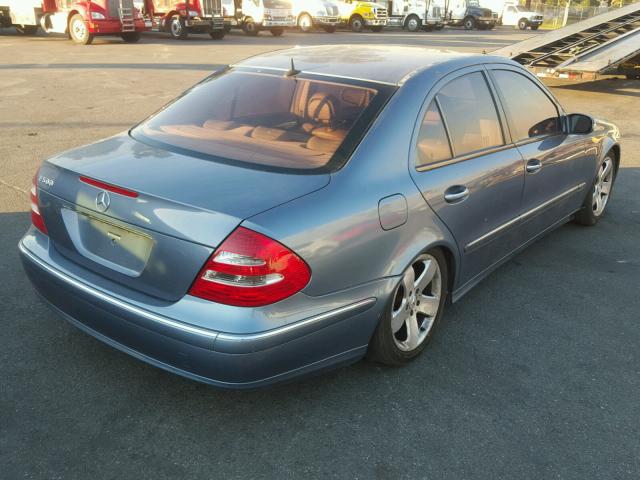 WDBUF70J03A332194 - 2003 MERCEDES-BENZ E 500 BLUE photo 4