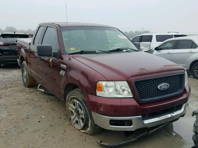 1FTRX12505FA83497 - 2005 FORD F150 MAROON photo 1