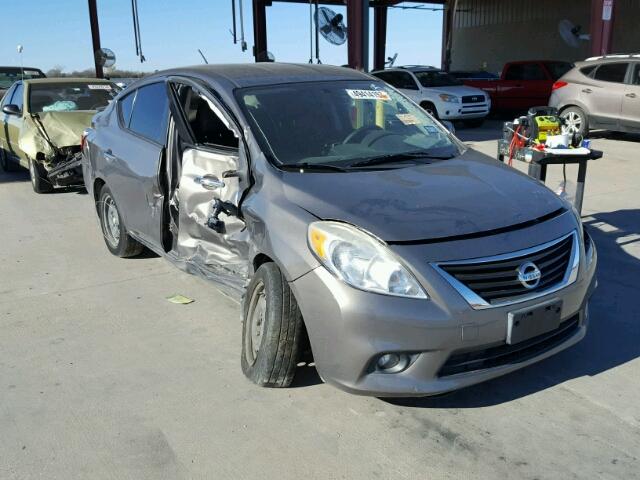 3N1CN7AP2DL820935 - 2013 NISSAN VERSA S GRAY photo 1