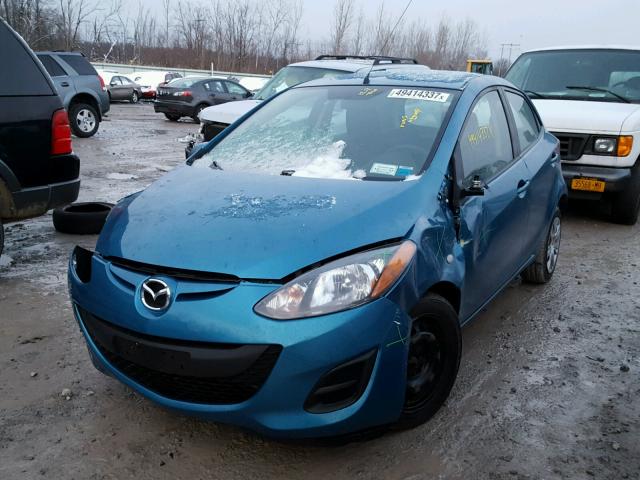 JM1DE1HZ5B0129432 - 2011 MAZDA MAZDA2 BLUE photo 2