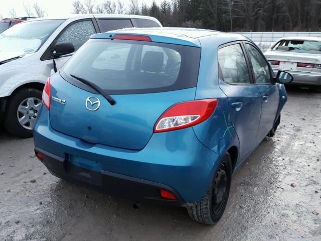 JM1DE1HZ5B0129432 - 2011 MAZDA MAZDA2 BLUE photo 4