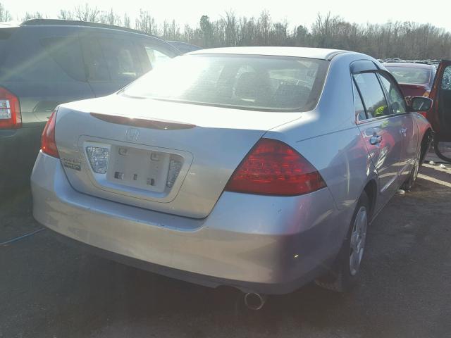 3HGCM56457G706235 - 2007 HONDA ACCORD LX SILVER photo 4