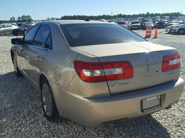 3LNHM26T07R648772 - 2007 LINCOLN MKZ GOLD photo 3