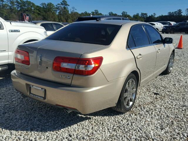 3LNHM26T07R648772 - 2007 LINCOLN MKZ GOLD photo 4