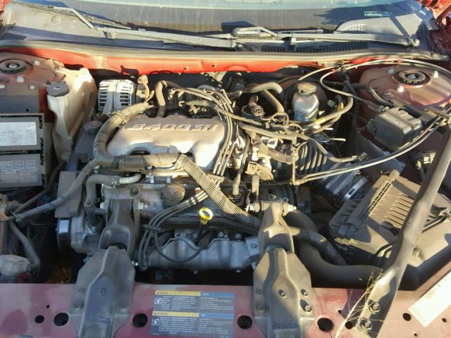 2G1WF52E159194882 - 2005 CHEVROLET IMPALA RED photo 7