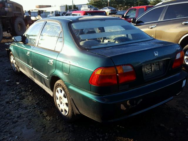 2HGEJ6619YH560825 - 2000 HONDA CIVIC BASE GREEN photo 3