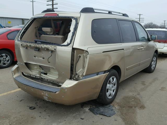 KNDMB233376143433 - 2007 KIA SEDONA EX GOLD photo 4