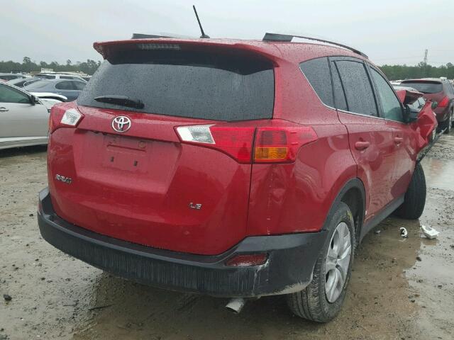 2T3ZFREV9DW070693 - 2013 TOYOTA RAV4 LE Qırmızı foto 4