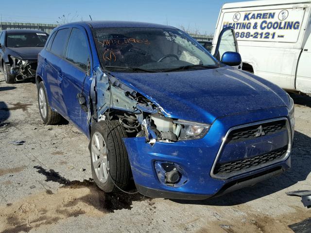 4A4AR3AU1FE011963 - 2015 MITSUBISHI OUTLANDER BLUE photo 1