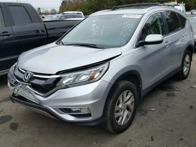 2HKRM3H57FH548179 - 2015 HONDA CR-V EX SILVER photo 2