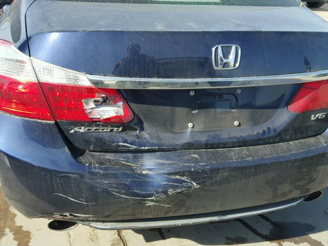 1HGCR3F8XEA013746 - 2014 HONDA ACCORD EXL BLUE photo 9