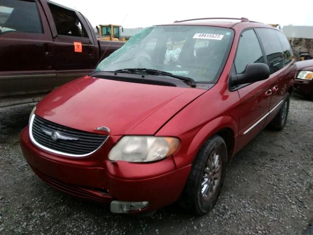 2C8GP64L63R274698 - 2003 CHRYSLER TOWN & COU MAROON photo 2