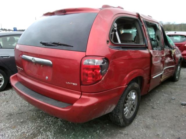 2C8GP64L63R274698 - 2003 CHRYSLER TOWN & COU MAROON photo 4