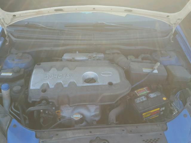 KNADE163666177617 - 2006 KIA RIO 5 BLUE photo 7