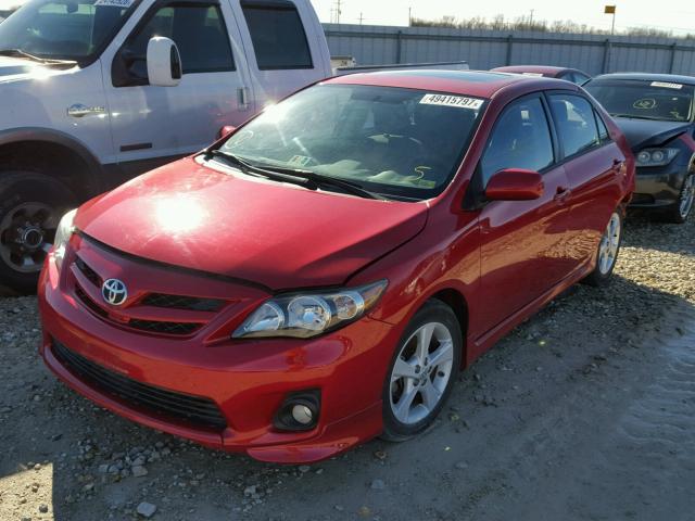 5YFBU4EE0CP024141 - 2012 TOYOTA COROLLA BA RED photo 2