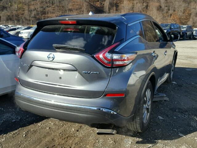 5N1AZ2MH2GN108165 - 2016 NISSAN MURANO S CHARCOAL photo 4