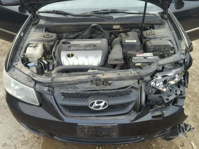 5NPEU46C08H347460 - 2008 HYUNDAI SONATA SE BLACK photo 7