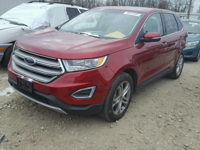 2FMPK3K91HBB80410 - 2017 FORD EDGE TITAN RED photo 2