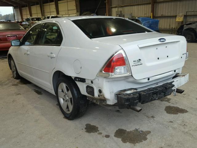 3FAHP07128R202465 - 2008 FORD FUSION SE WHITE photo 3