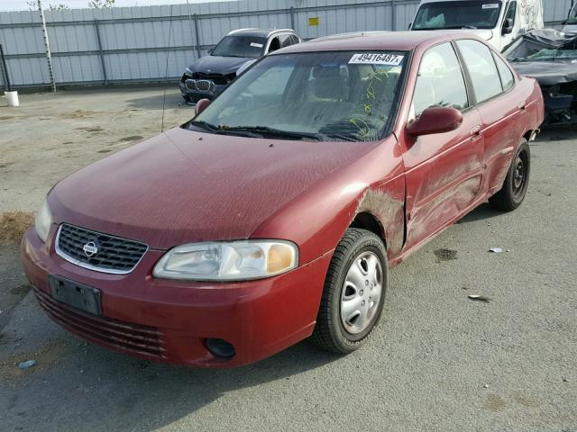 3N1CB51DXYL306713 - 2000 NISSAN SENTRA BAS RED photo 2