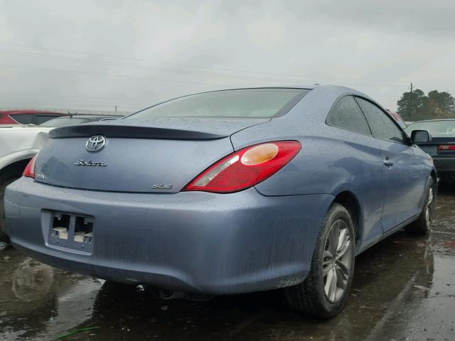 4T1CE38P35U994284 - 2005 TOYOTA CAMRY SOLA BLUE photo 4