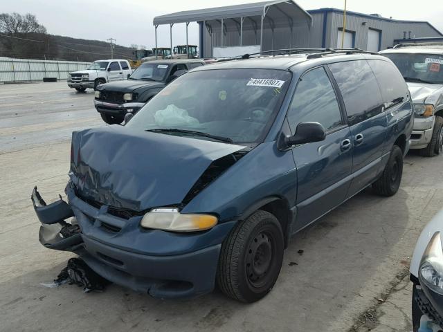 2B4GP44G1YR612294 - 2000 DODGE GRAND CARA BLUE photo 2