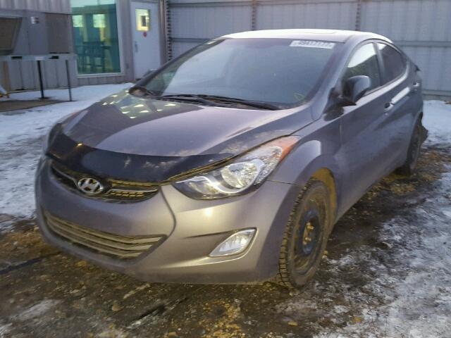 5NPDH4AE5CH081645 - 2012 HYUNDAI ELANTRA GL GRAY photo 2