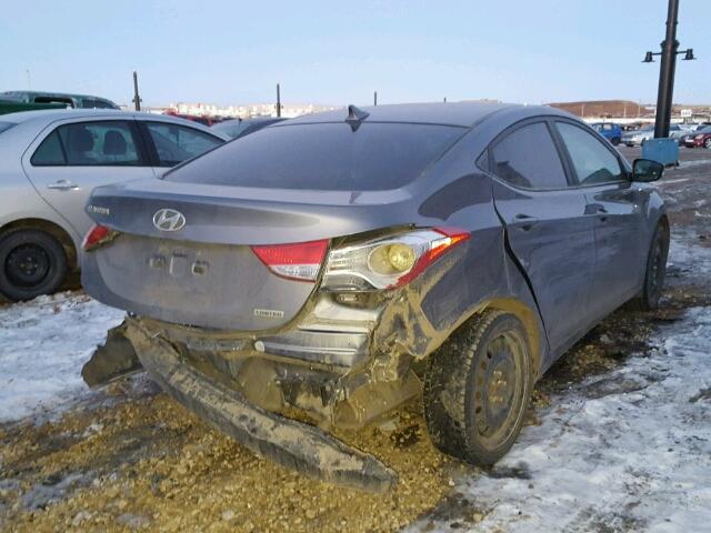 5NPDH4AE5CH081645 - 2012 HYUNDAI ELANTRA GL GRAY photo 4