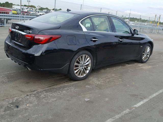 JN1EV7AR6JM430416 - 2018 INFINITI Q50 LUXE BLACK photo 4