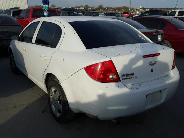 1G1AK55F177318485 - 2007 CHEVROLET COBALT LS WHITE photo 3