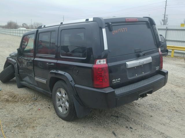 1J8HG58246C215513 - 2006 JEEP COMMANDER BLACK photo 3