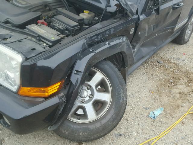 1J8HG58246C215513 - 2006 JEEP COMMANDER BLACK photo 9