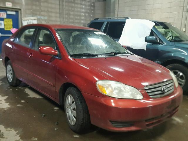 1NXBR38E73Z124419 - 2003 TOYOTA COROLLA CE RED photo 1