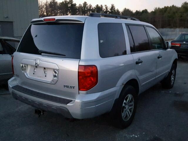 2HKYF18494H612723 - 2004 HONDA PILOT EX SILVER photo 4