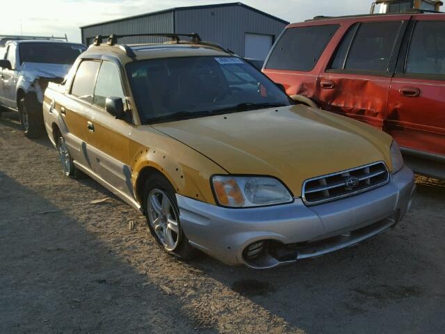 4S4BT62C537113606 - 2003 SUBARU BAJA SPORT YELLOW photo 1