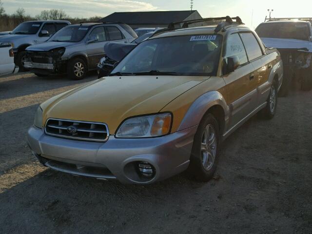 4S4BT62C537113606 - 2003 SUBARU BAJA SPORT YELLOW photo 2